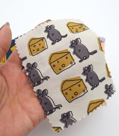 【25SS-227】ネズミさん×チーズプリント綿ローン　/0.5ｙあたり = ～805円