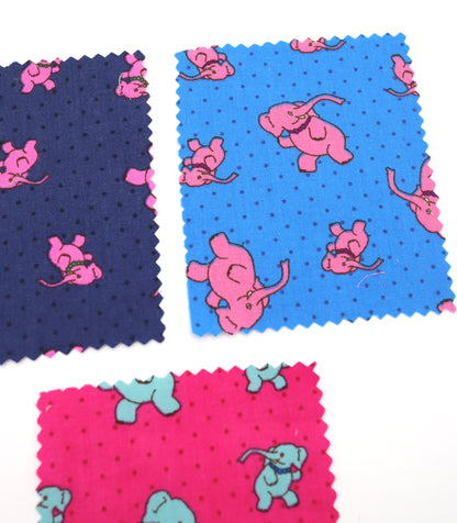 【25SS-233】ゾウさん×ドットプリント綿ローン　/0.5ｙあたり = ～890円