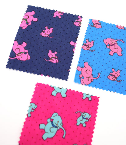 【25SS-233】ゾウさん×ドットプリント綿ローン　/0.5ｙあたり = ～890円