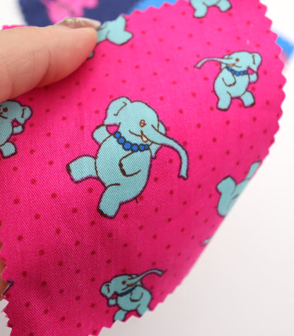 【25SS-233】ゾウさん×ドットプリント綿ローン　/0.5ｙあたり = ～890円