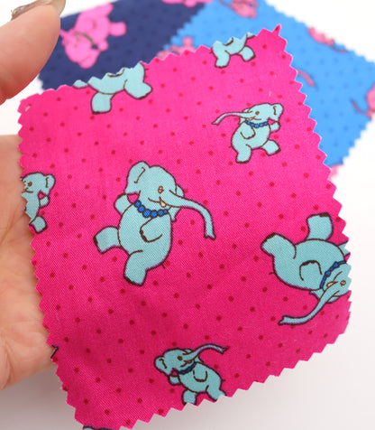 【25SS-233】ゾウさん×ドットプリント綿ローン　/0.5ｙあたり = ～890円