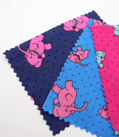 【25SS-233】ゾウさん×ドットプリント綿ローン　/0.5ｙあたり = ～890円