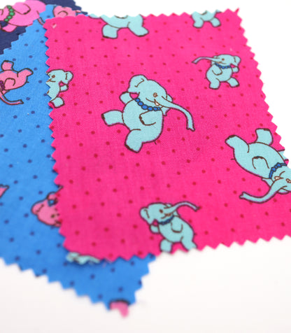 【25SS-233】ゾウさん×ドットプリント綿ローン　/0.5ｙあたり = ～890円