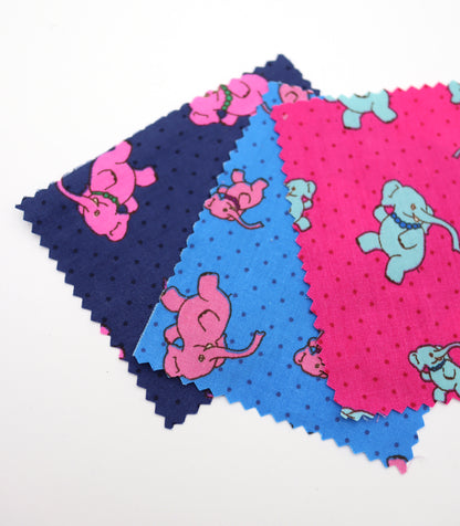 【25SS-233】ゾウさん×ドットプリント綿ローン　/0.5ｙあたり = ～890円