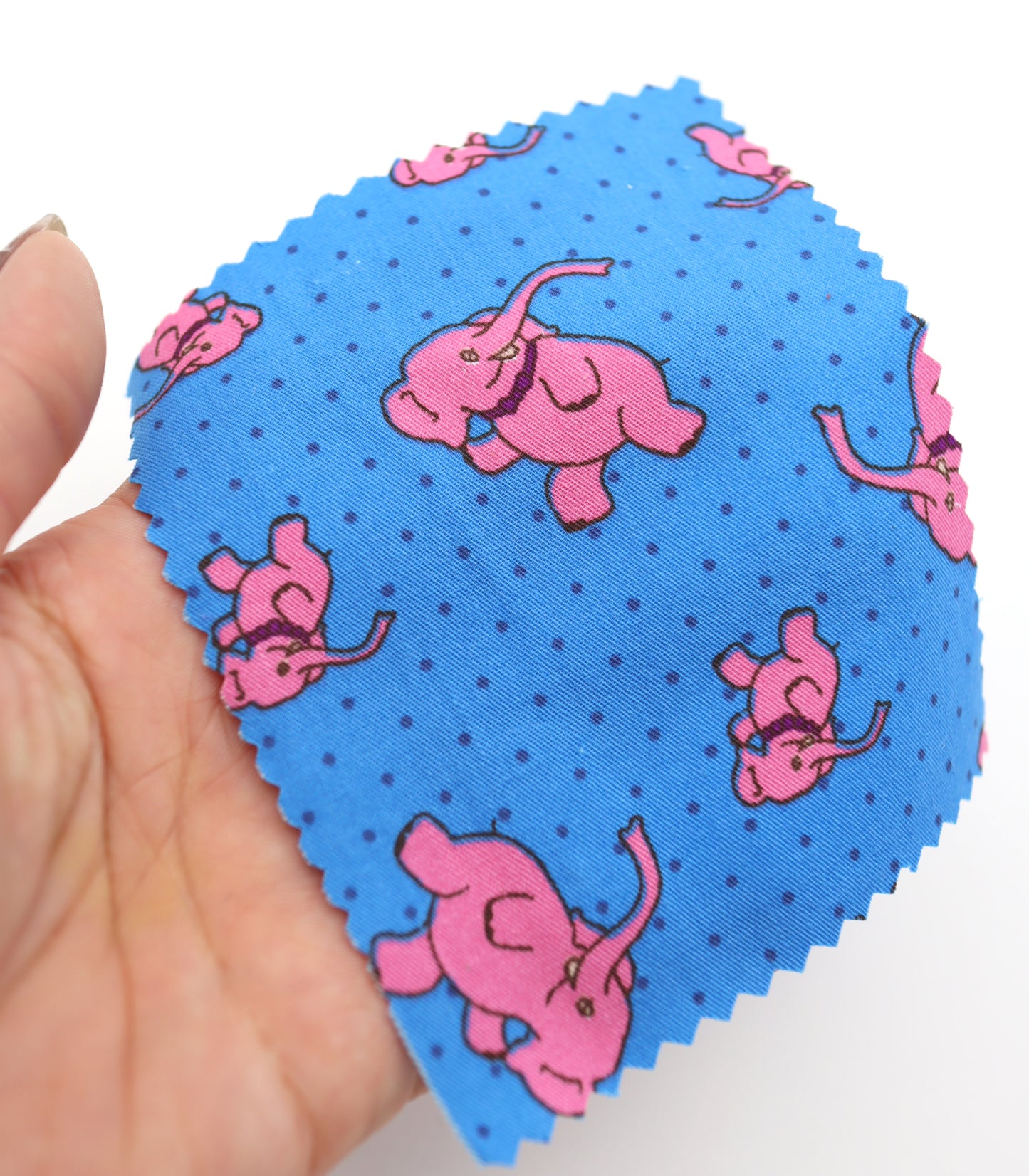 【25SS-233】ゾウさん×ドットプリント綿ローン　/0.5ｙあたり = ～890円