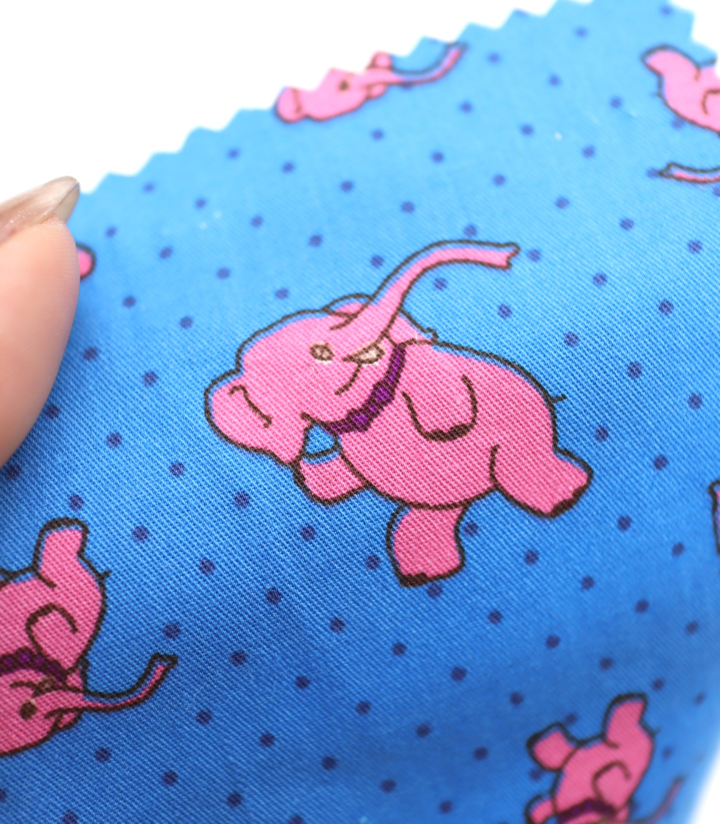 【25SS-233】ゾウさん×ドットプリント綿ローン　/0.5ｙあたり = ～890円