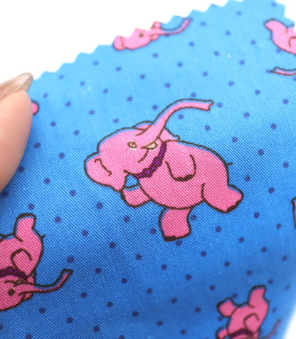 【25SS-233】ゾウさん×ドットプリント綿ローン　/0.5ｙあたり = ～890円