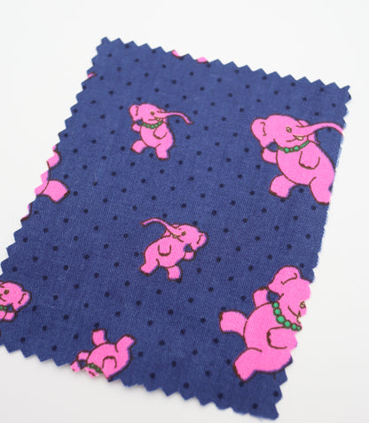 【25SS-233】ゾウさん×ドットプリント綿ローン　/0.5ｙあたり = ～890円