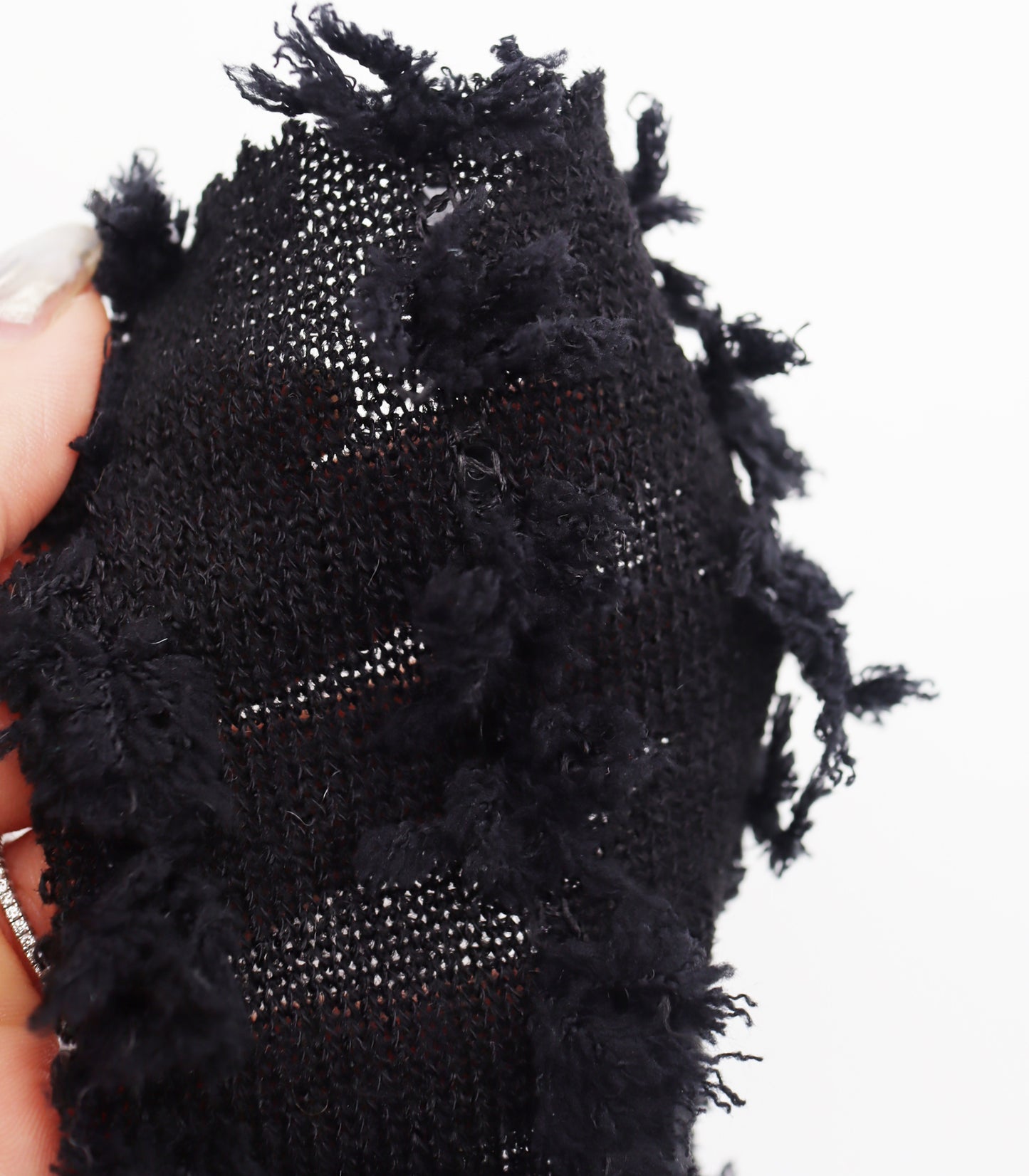 【25SS-303】フリンジストライプ天竺ニット　/0.5ｙあたり = ～1140円