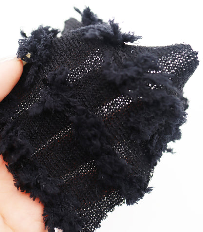 【25SS-303】フリンジストライプ天竺ニット　/0.5ｙあたり = ～1140円