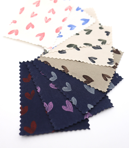 【25SS-057】スケッチ風ハートプリントツイル　/0.5ｙあたり = ～ 945円