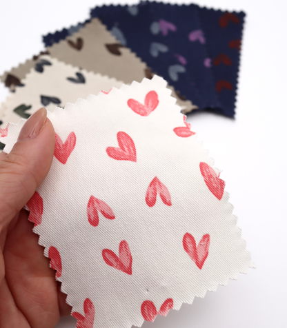 【25SS-057】スケッチ風ハートプリントツイル　/0.5ｙあたり = ～ 945円