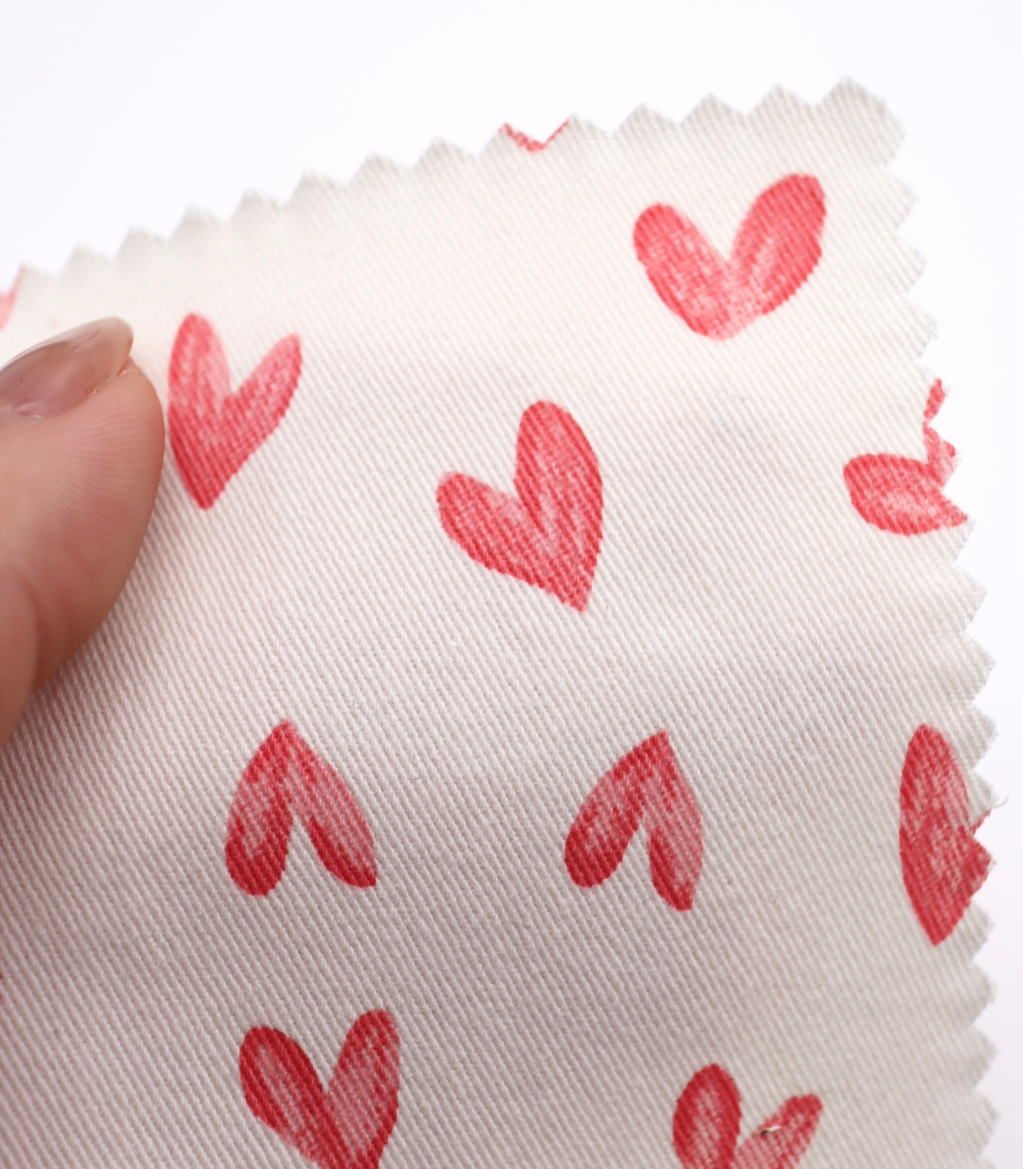 【25SS-057】スケッチ風ハートプリントツイル　/0.5ｙあたり = ～ 945円