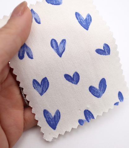 【25SS-057】スケッチ風ハートプリントツイル　/0.5ｙあたり = ～ 945円