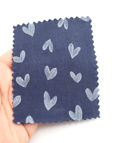 【25SS-057】スケッチ風ハートプリントツイル　/0.5ｙあたり = ～ 945円