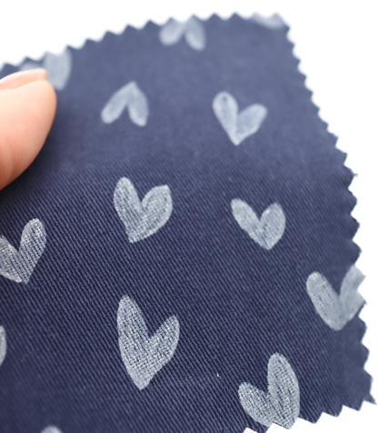 【25SS-057】スケッチ風ハートプリントツイル　/0.5ｙあたり = ～ 945円