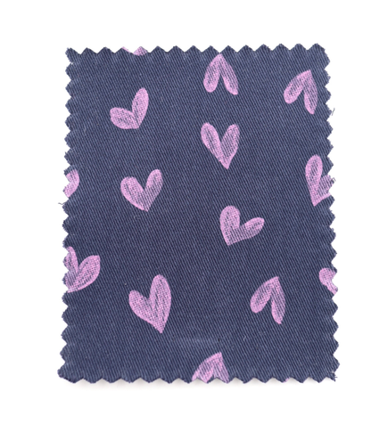 【25SS-057】スケッチ風ハートプリントツイル　/0.5ｙあたり = ～ 945円