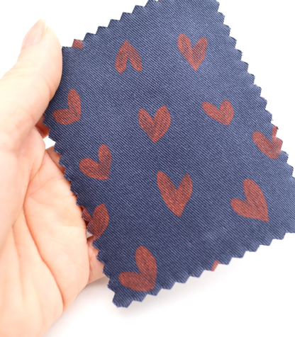 【25SS-057】スケッチ風ハートプリントツイル　/0.5ｙあたり = ～ 945円