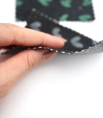 【25SS-058】スケッチ風ハートプリントデニム　/0.5ｙあたり=～1055円