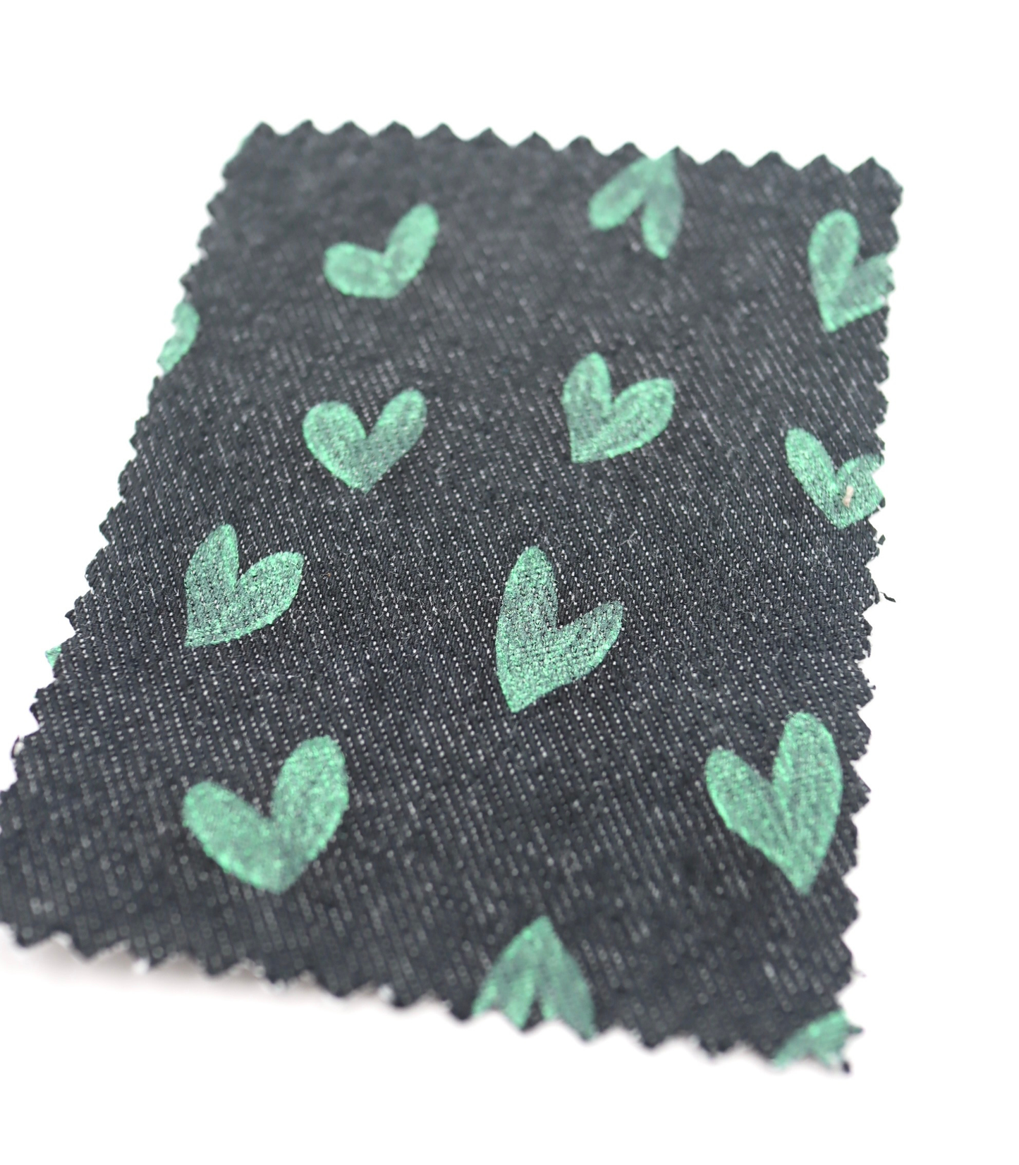 【25SS-058】スケッチ風ハートプリントデニム　/0.5ｙあたり=～1055円