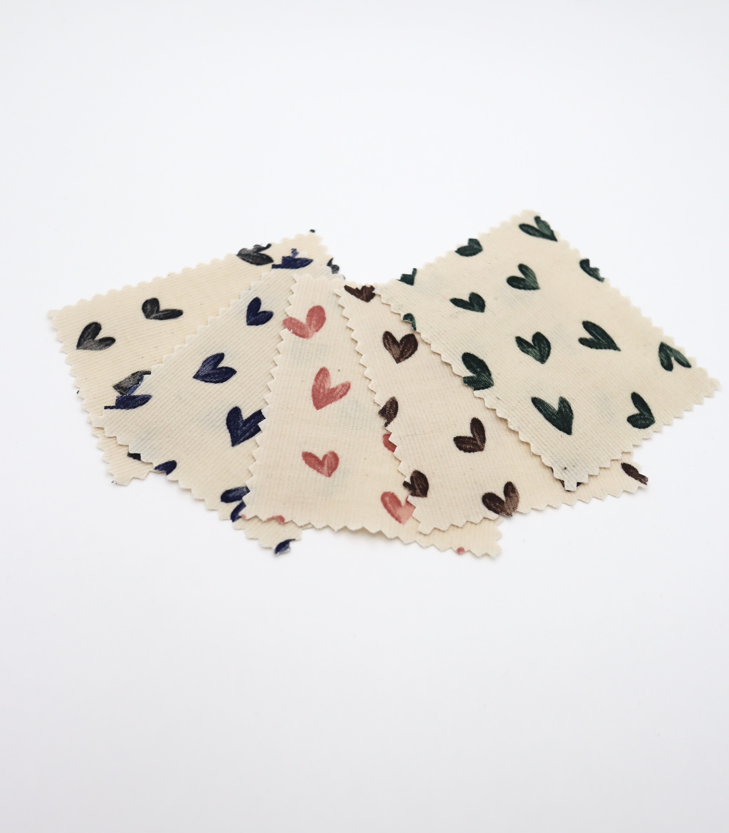 【25SS-008】スケッチ風ハートプリントコーデュロイ　/0.5ｙあたり=～940円