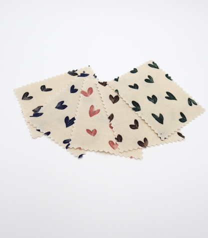 【25SS-008】スケッチ風ハートプリントコーデュロイ　/0.5ｙあたり=～940円