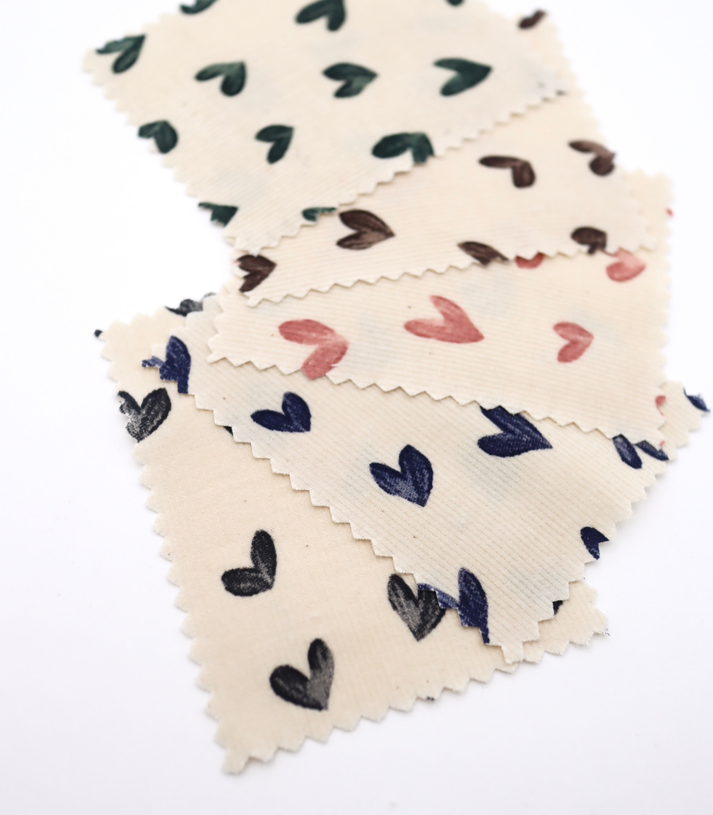 【25SS-008】スケッチ風ハートプリントコーデュロイ　/0.5ｙあたり=～940円