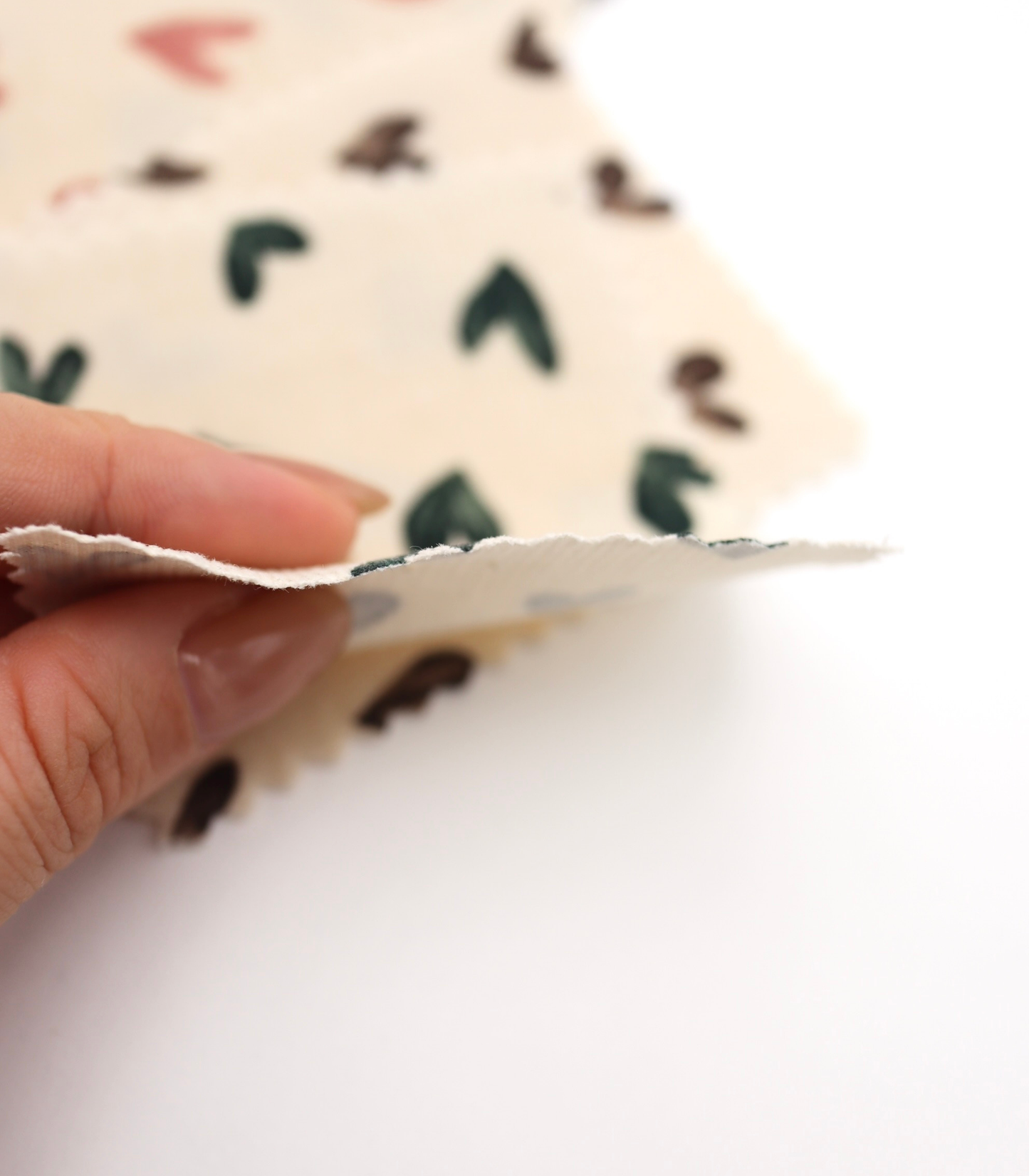 【25SS-008】スケッチ風ハートプリントコーデュロイ　/0.5ｙあたり=～940円