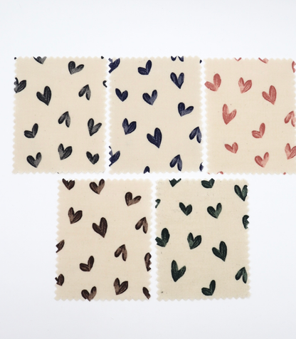 【25SS-008】スケッチ風ハートプリントコーデュロイ　/0.5ｙあたり=～940円