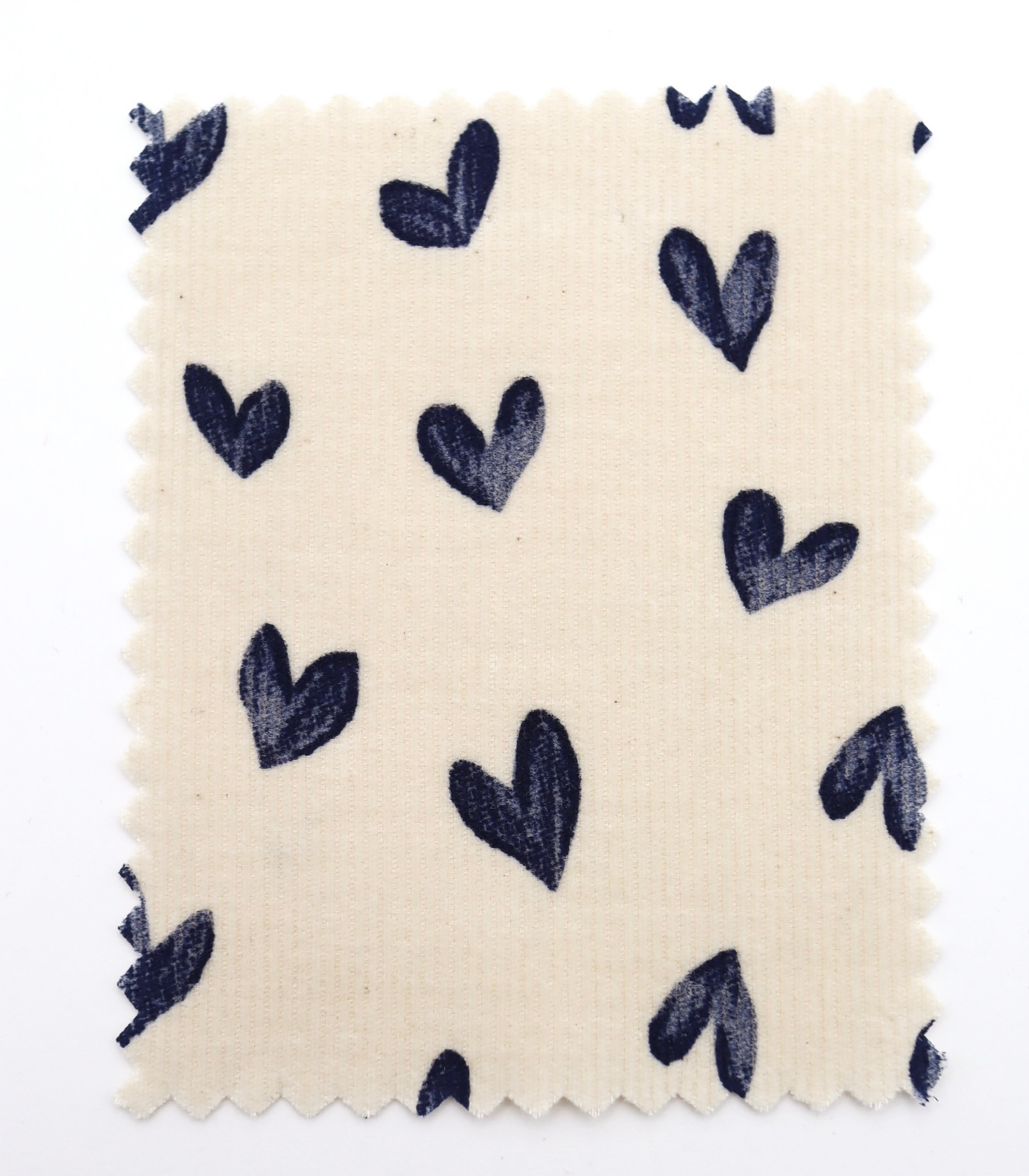 【25SS-008】スケッチ風ハートプリントコーデュロイ　/0.5ｙあたり=～940円