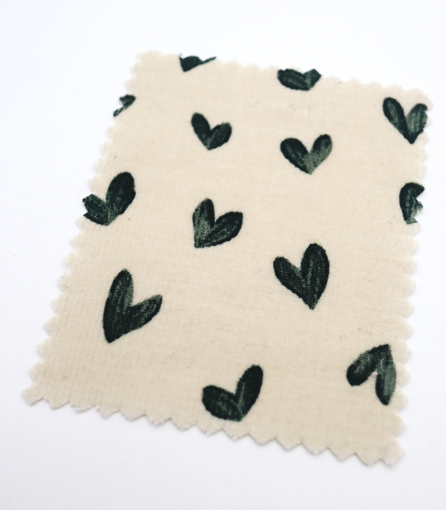 【25SS-008】スケッチ風ハートプリントコーデュロイ　/0.5ｙあたり=～940円