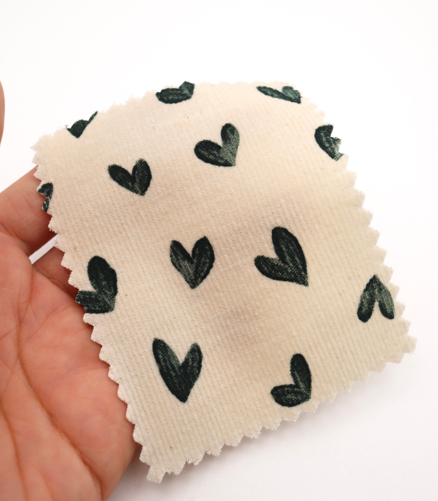 【25SS-008】スケッチ風ハートプリントコーデュロイ　/0.5ｙあたり=～940円