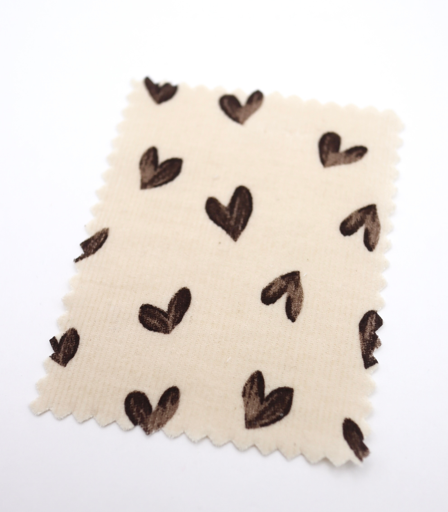 【25SS-008】スケッチ風ハートプリントコーデュロイ　/0.5ｙあたり=～940円