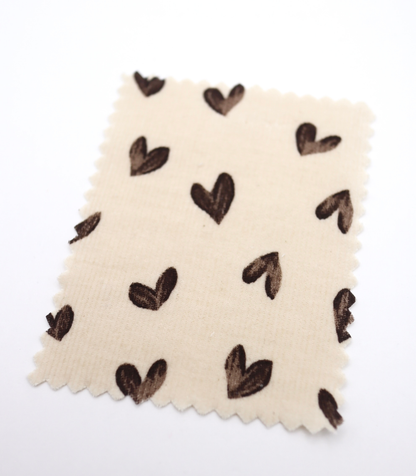 【25SS-008】スケッチ風ハートプリントコーデュロイ　/0.5ｙあたり=～940円