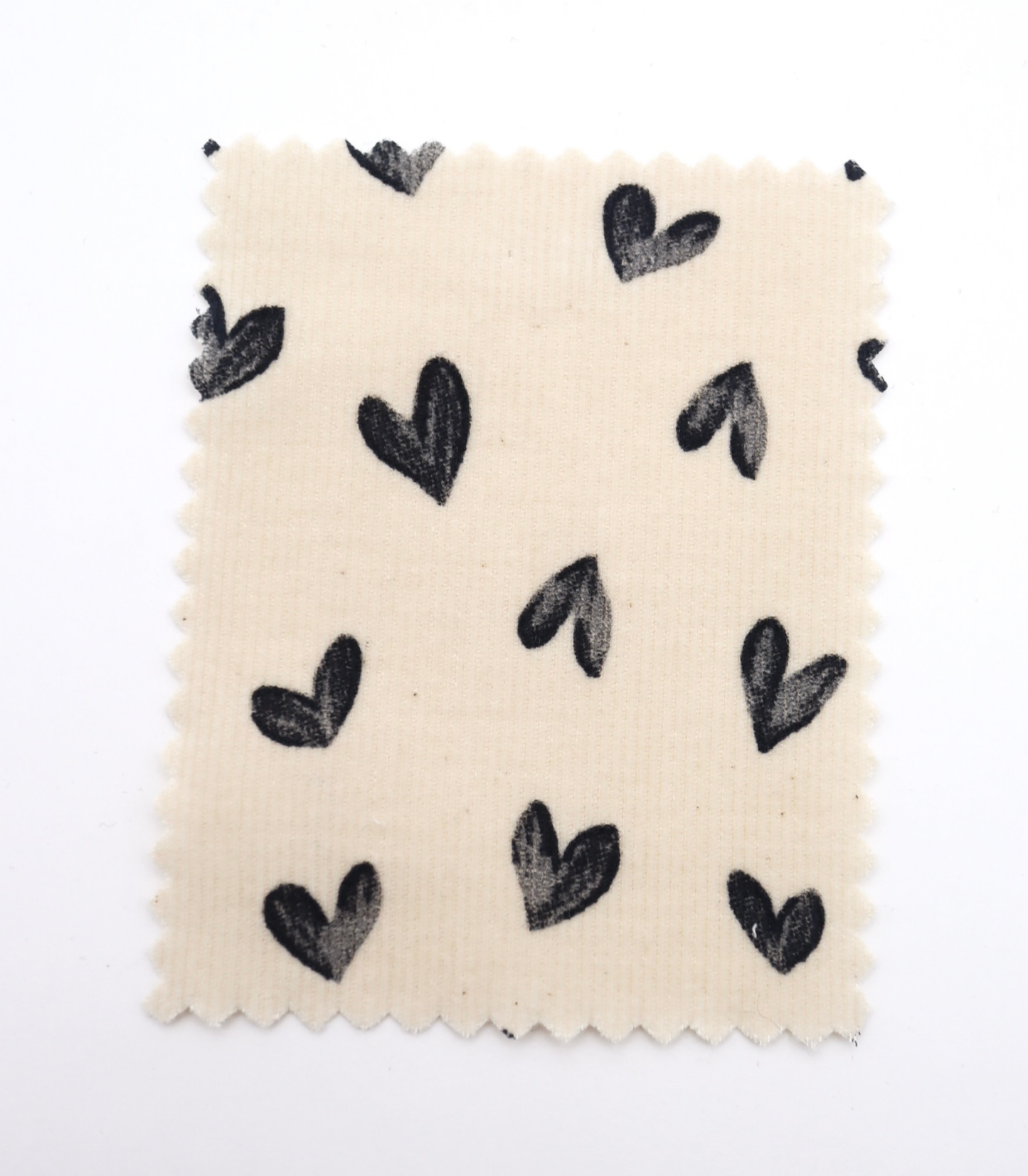 【25SS-008】スケッチ風ハートプリントコーデュロイ　/0.5ｙあたり=～940円