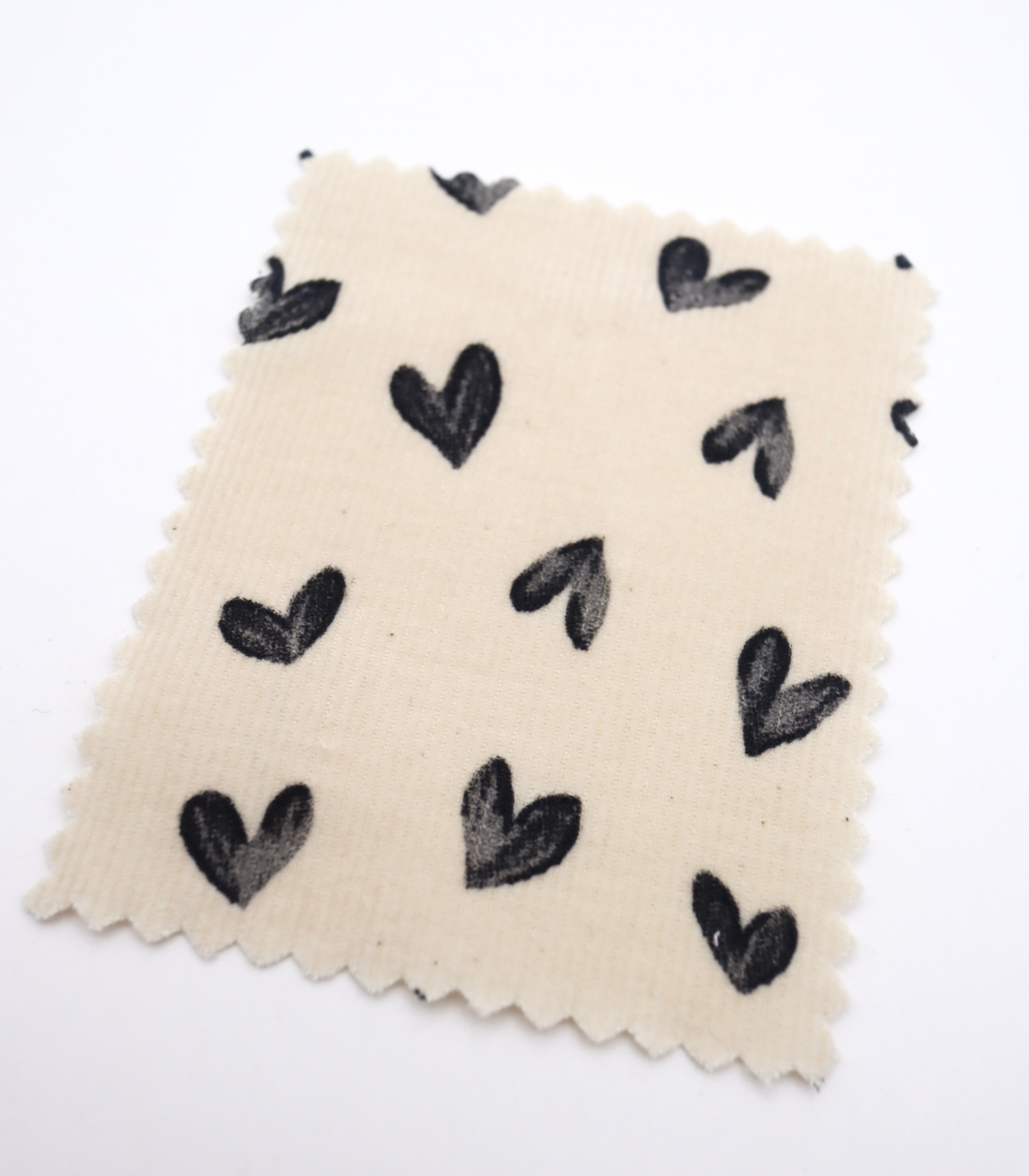 【25SS-008】スケッチ風ハートプリントコーデュロイ　/0.5ｙあたり=～940円