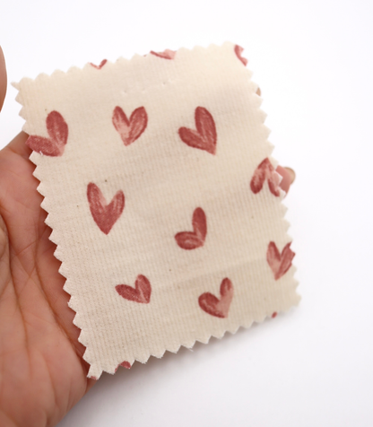 【25SS-008】スケッチ風ハートプリントコーデュロイ　/0.5ｙあたり=～940円