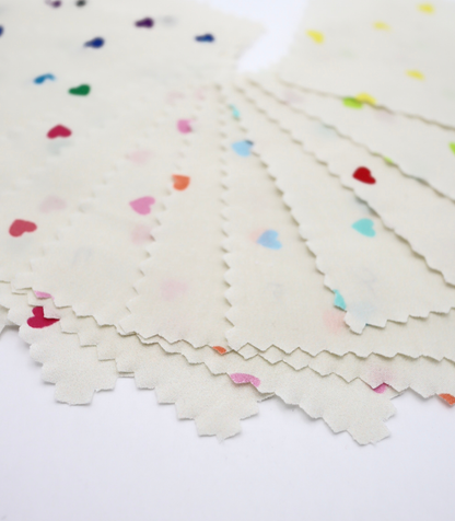 【25SS-045】プチハートプリント綿ローン　/0.5ｙあたり=～485円