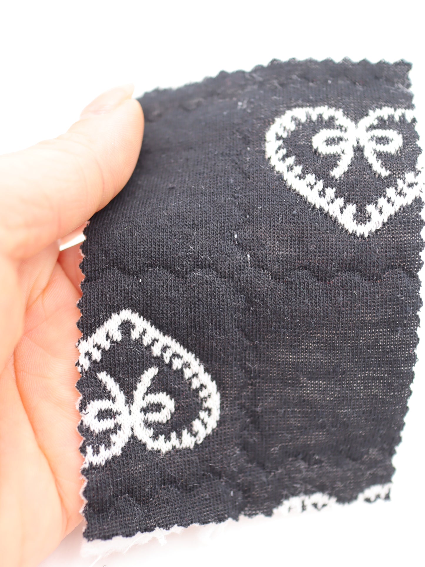ハンドメイドバッグ用キルティング生地 刺繍入り