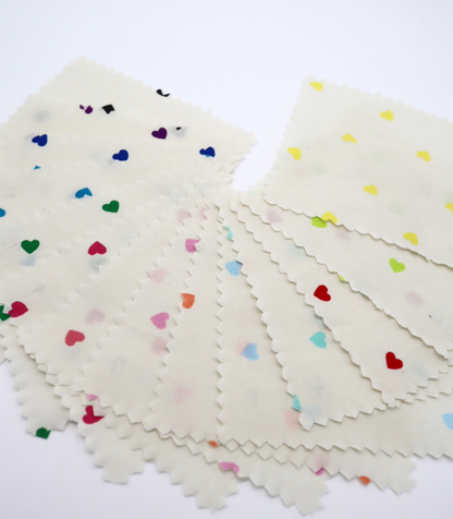 【25SS-045】プチハートプリント綿ローン　/0.5ｙあたり=～485円