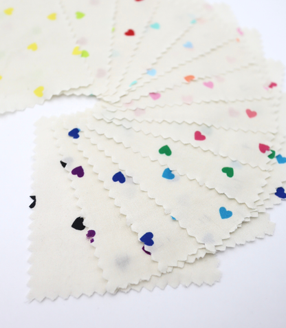 【25SS-045】プチハートプリント綿ローン　/0.5ｙあたり=～485円