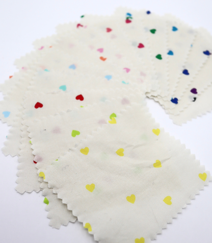 【25SS-045】プチハートプリント綿ローン　/0.5ｙあたり=～485円