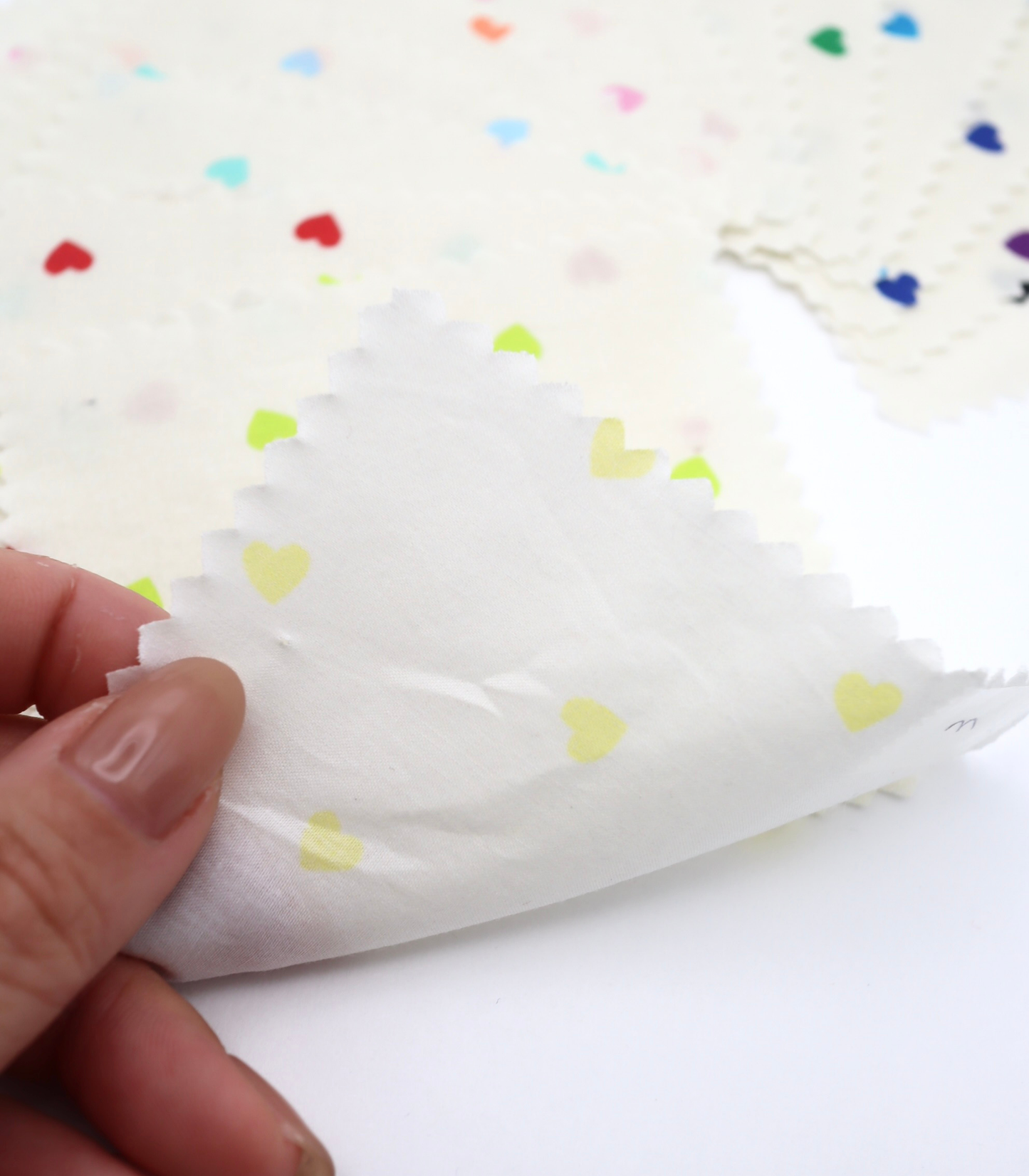 【25SS-045】プチハートプリント綿ローン　/0.5ｙあたり=～485円