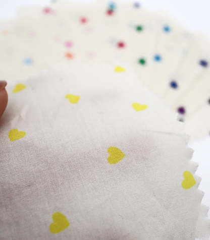 【25SS-045】プチハートプリント綿ローン　/0.5ｙあたり=～485円