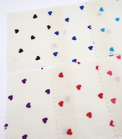 【25SS-045】プチハートプリント綿ローン　/0.5ｙあたり=～485円