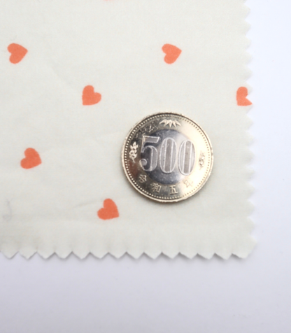 【25SS-045】プチハートプリント綿ローン　/0.5ｙあたり=～485円