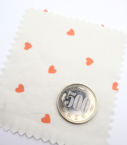 【25SS-045】プチハートプリント綿ローン　/0.5ｙあたり=～485円