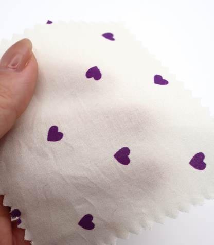 【25SS-045】プチハートプリント綿ローン　/0.5ｙあたり=～485円