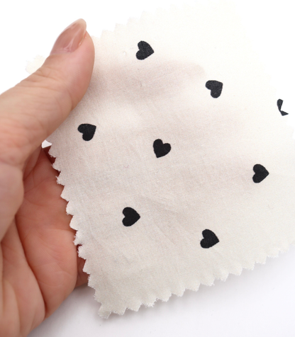 【25SS-045】プチハートプリント綿ローン　/0.5ｙあたり=～485円