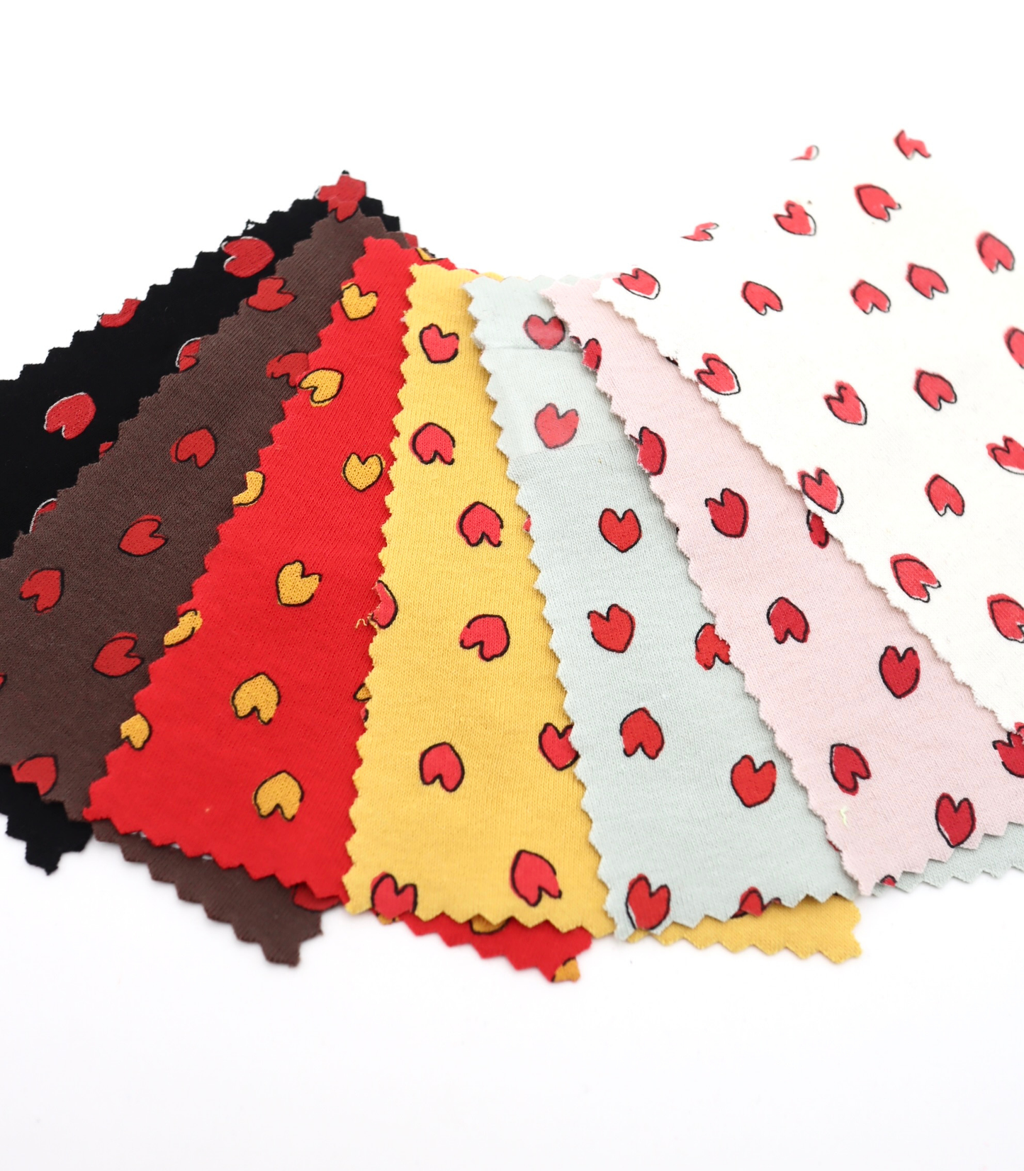 【25SS-030】らくがき風ハートプリントフライス　/0.5ｙあたり=～900円